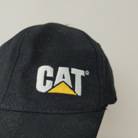 CAT Caterpillar Official Slideback Hat Embroidered Logo Black - Picture 4 of 13